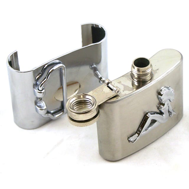 Belt buckle met een ingebouwde heupfles