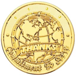Light gold metaalafwerking op een pin