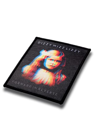 Full colour patch met een fotografisch portret, van opzij