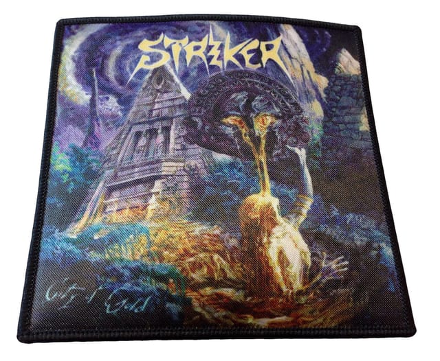Vierkante full colour patch met een albumillustratie en gelockte rand