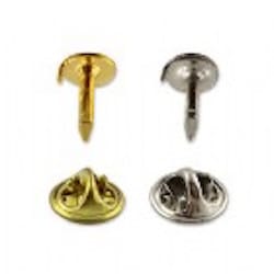 Pin met metalen vlindersluiting (butterfly clutch)