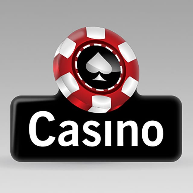 Spoed full colour speldje met een casinofiche en tekst